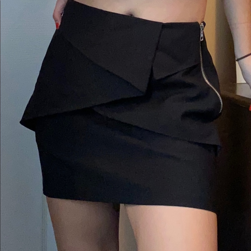 Black mini skirt